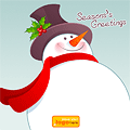 Christmas eCards Design (Winter Snowman)