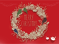 Christmas eCards Design (Chirping Wreath)